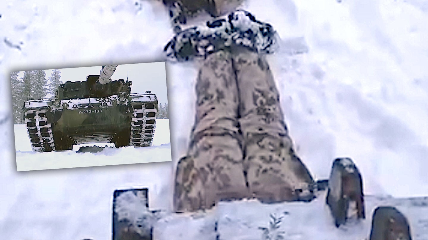 Watch This Finnish Leopard 2 Tank Roll Over Troops During “Tank Terror” Training