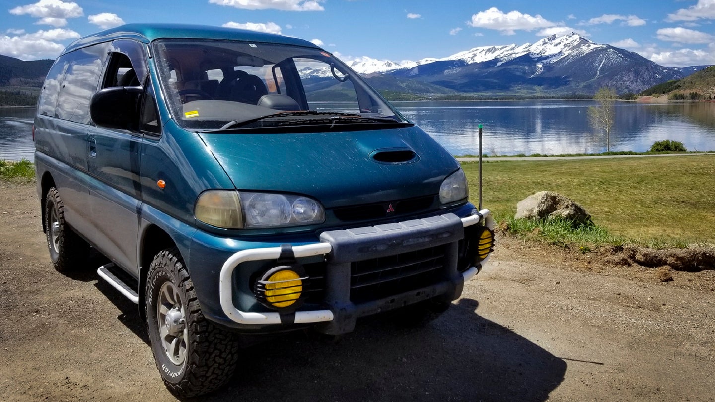 This 4WD, Diesel-Powered Mitsubishi Delica Van Has a Manual and Is Ready for Off-Road Exploration