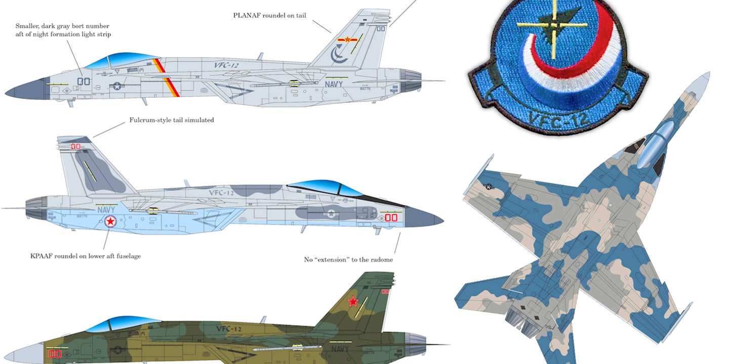 These Are The Proposed Paint Schemes For The Navy&#8217;s New Adversary Super Hornets