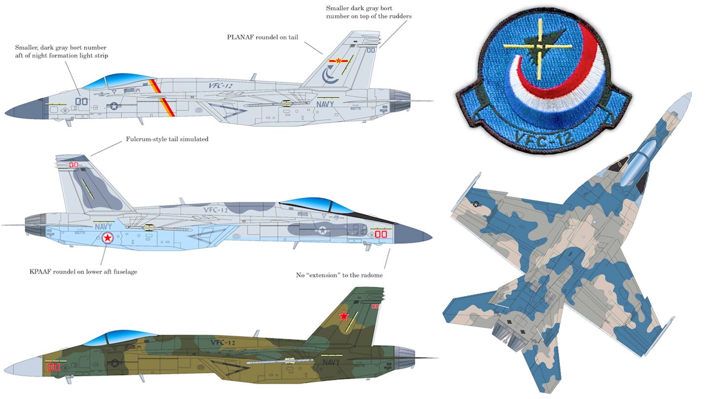 These Are The Proposed Paint Schemes For The Navy’s New Adversary Super Hornets
