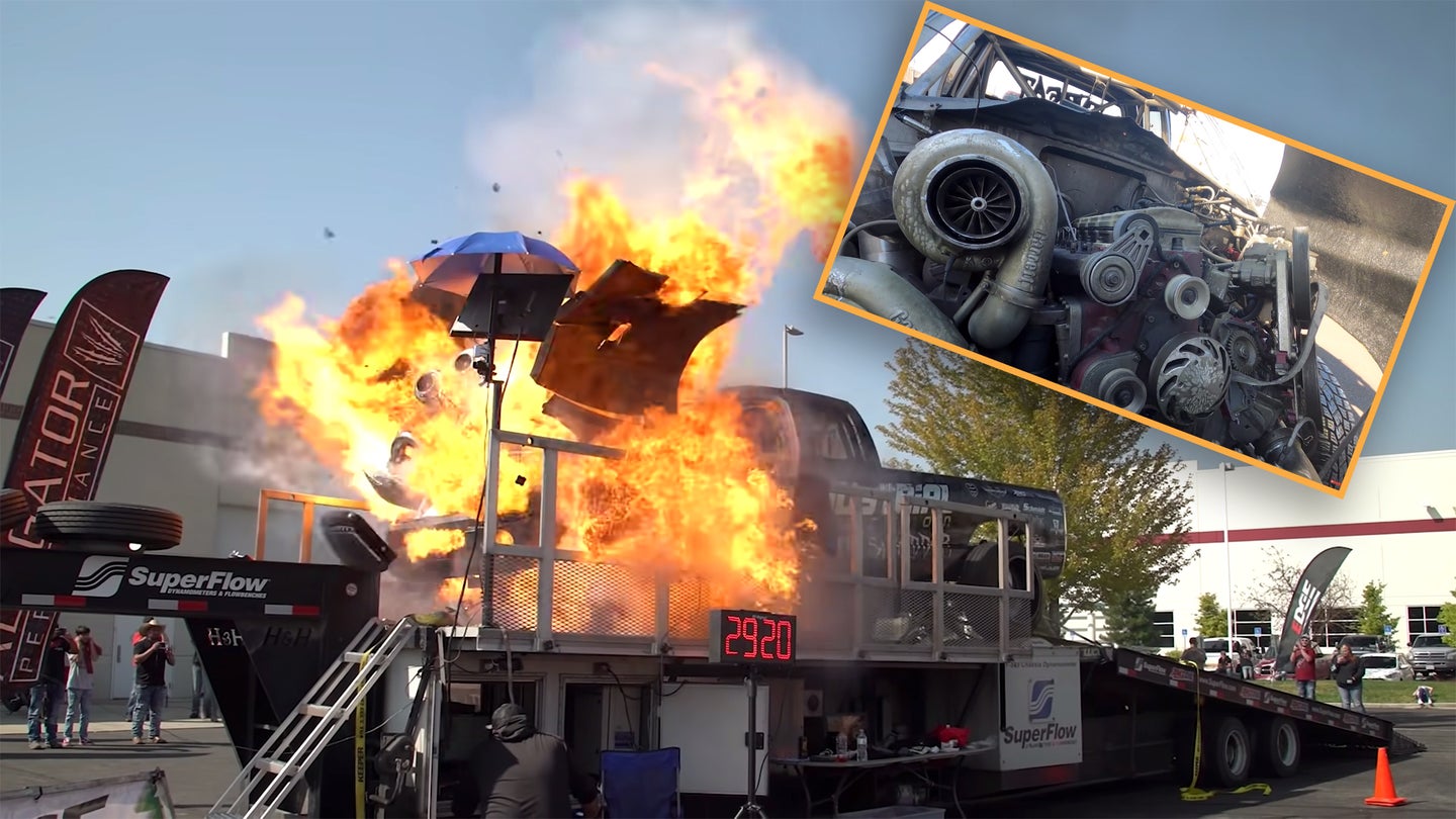 The Aftermath of a 3,000-HP Dodge Cummins Diesel That Exploded on the Dyno