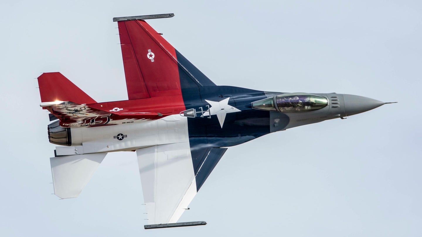 Spad To The Bone: Texas F-16 Squadron Marks 75th Anniversary With Bold Paint Job