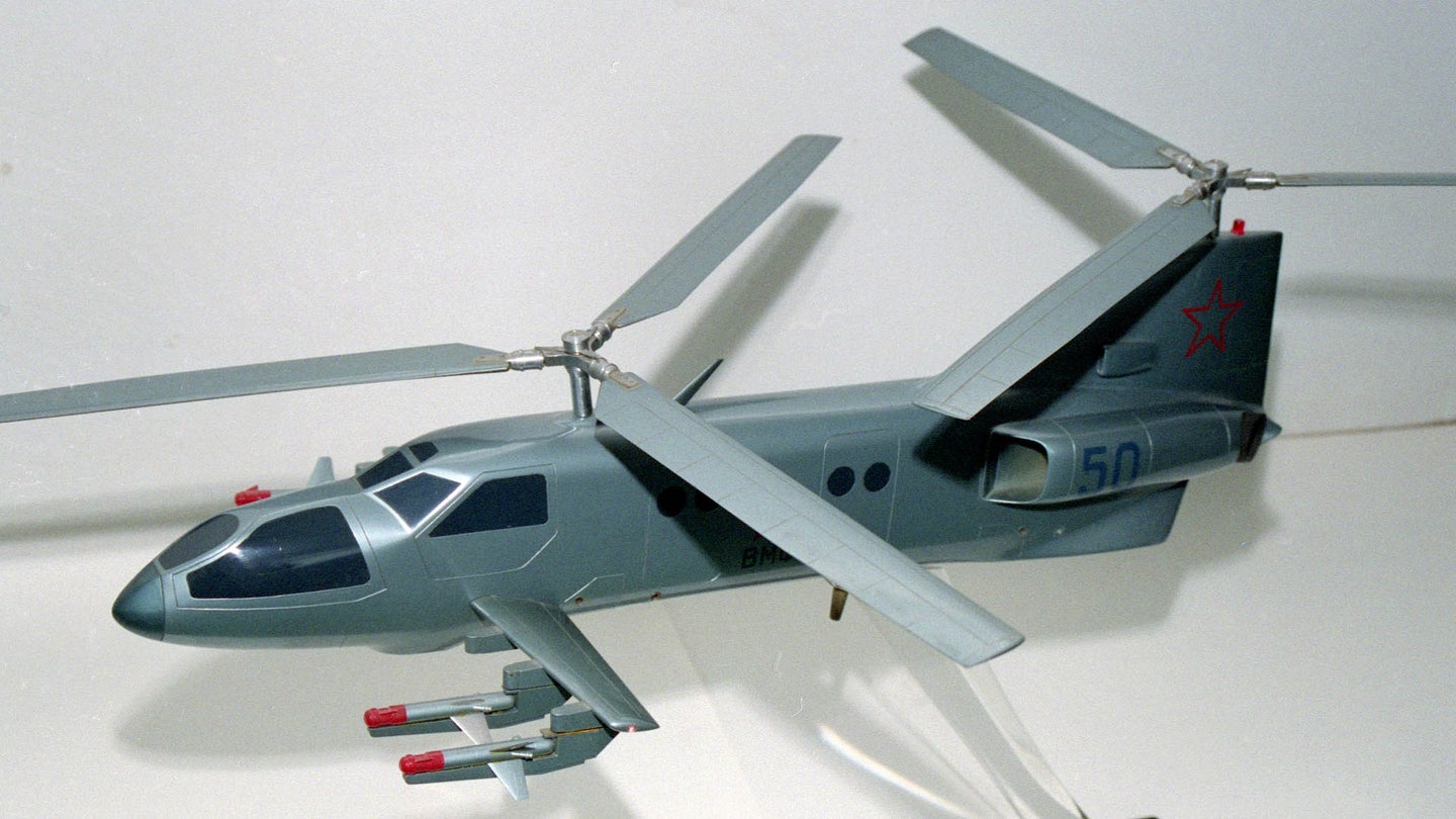 This Soviet Twin-Rotor Helicopter Design Was A High-Speed Rival To The Mi-24 Hind