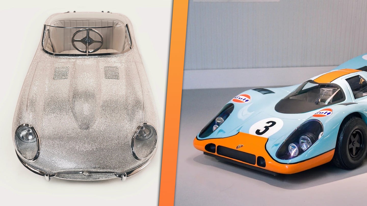 These Miniature Porsche 917s and Crystal-Coated Jaguars Are the