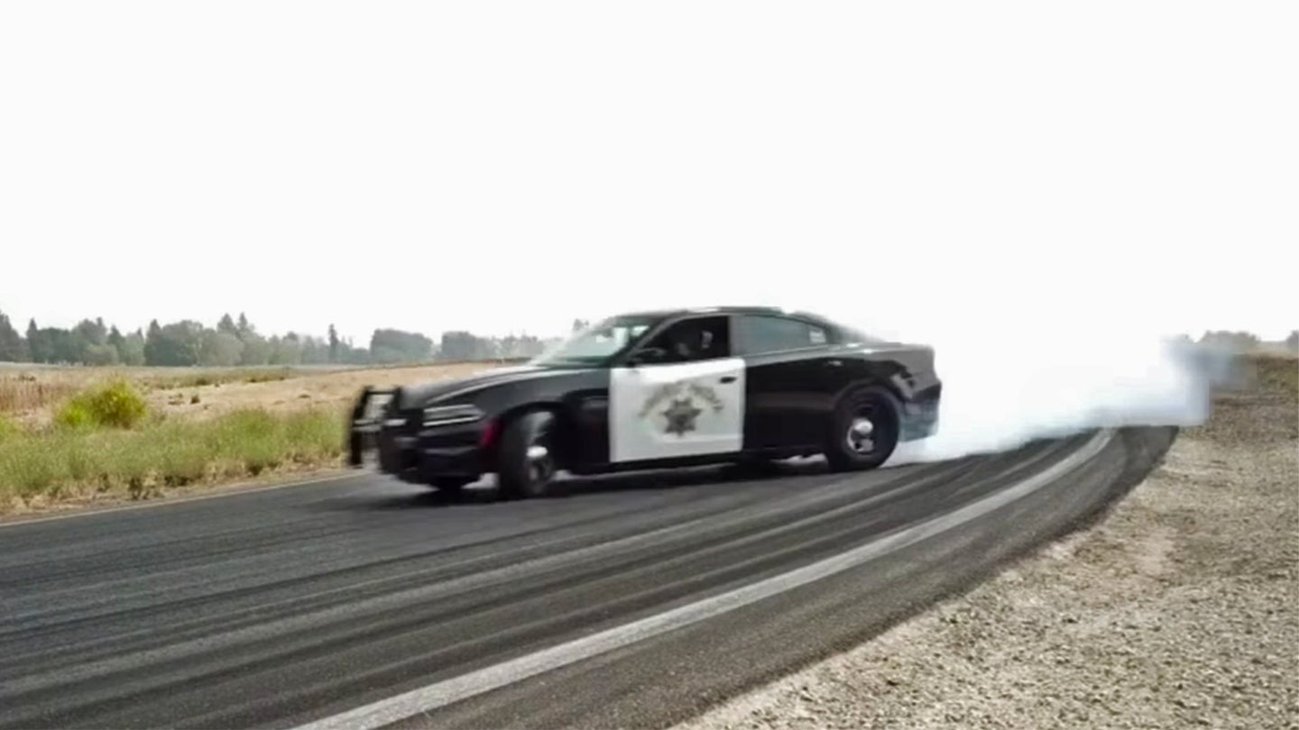 California Police Post Dodge Charger Pursuit Drifting Montage to Remind Us to… Drive Safe?
