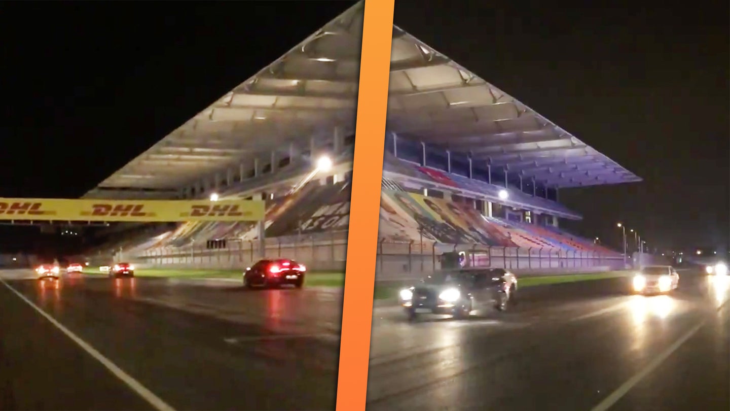 Watch: Rental Cars Lap Turkish Grand Prix Track to Rough Up &#8216;Shit&#8217; Surface Before F1 Race