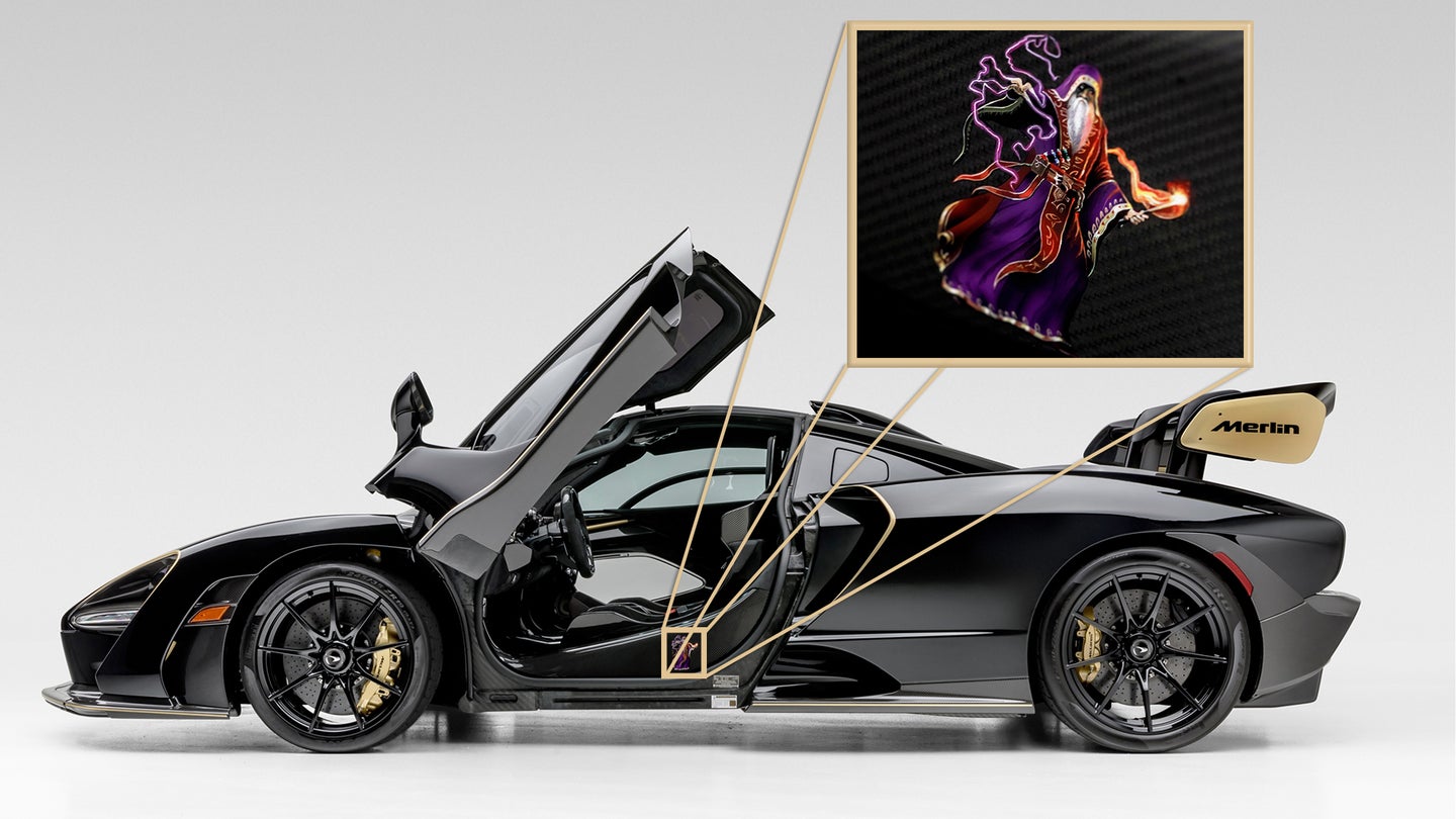 This Merlin-Themed McLaren Senna For Sale Honors Woking’s Very Own Paint Wizard