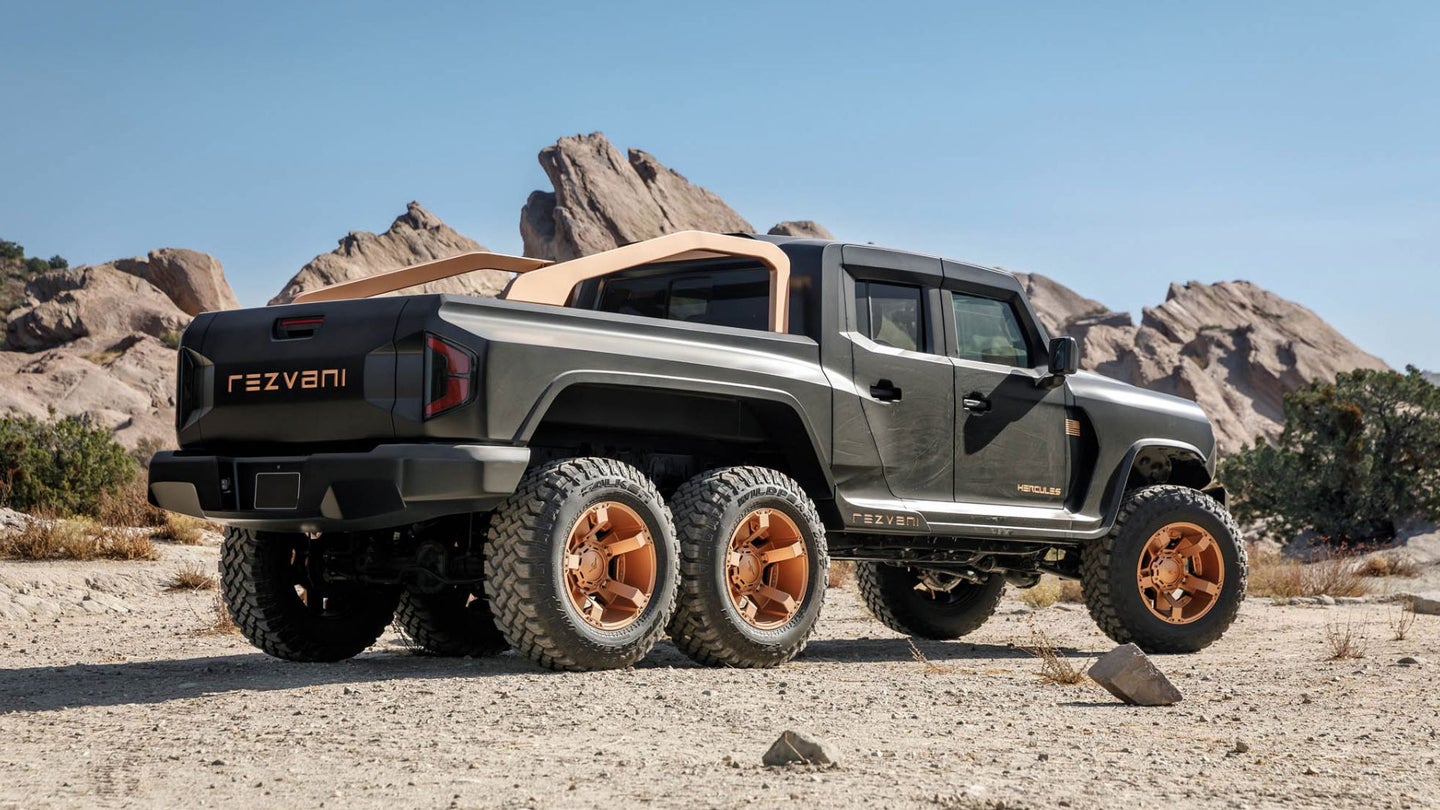 The Rezvani Hercules 6×6 Is a Jacked Up Jeep Wrangler With an Optional 1,300 HP Tuned Dodge Demon V8