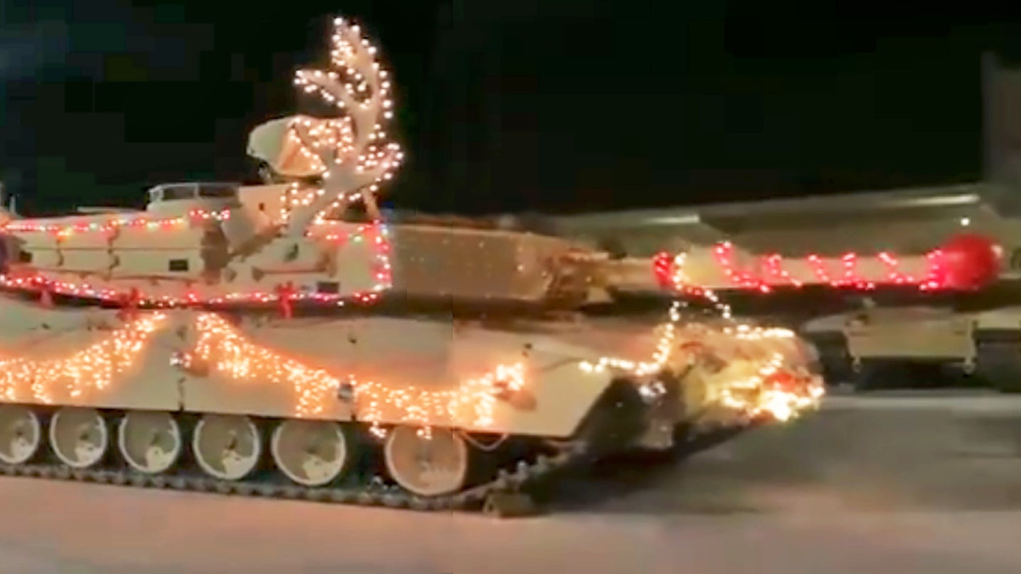 The 1st Armored Division Transformed Its M1 Abrams Tanks Into Santa&#8217;s Sleigh