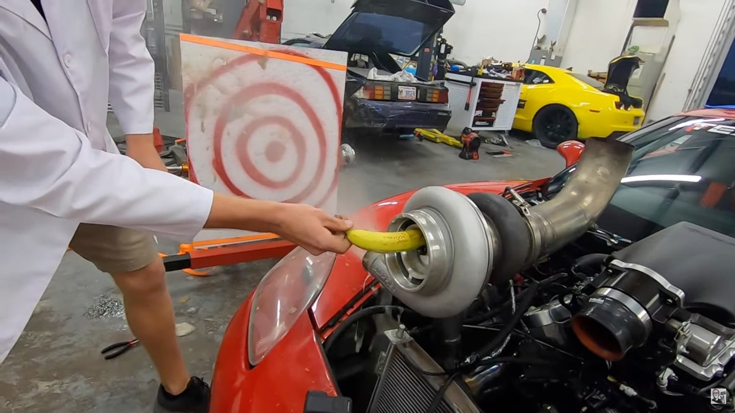Will It Boost? Watch These Guys Feed Random Objects Into an Open 88mm Turbo