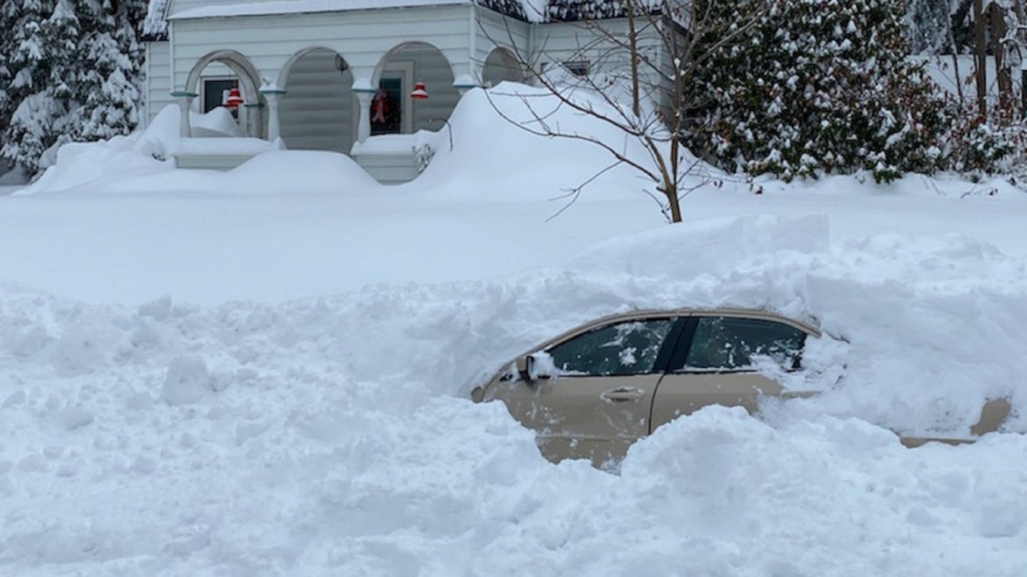 NY Driver Stuck Under Four Feet of Snow Finally Found After 10 Hours