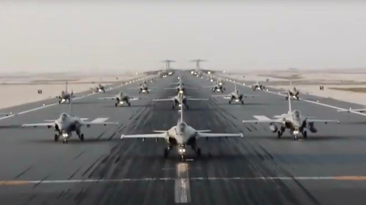 Qatar Executes An Incredible “Elephant Walk” Showcasing Its Growing Air Combat Might