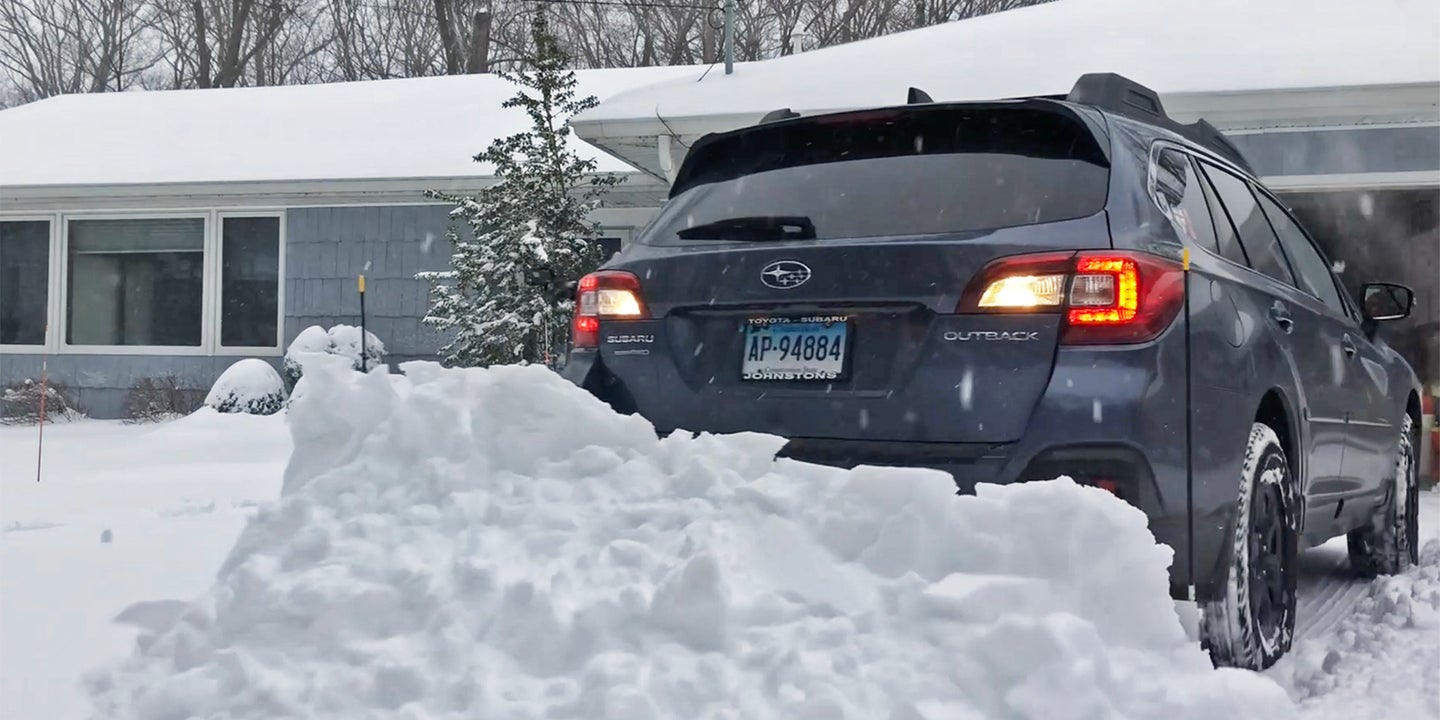 This Trailer Hitch Snowplow on My Subaru Saved My Driveway From a Massive Winter Storm