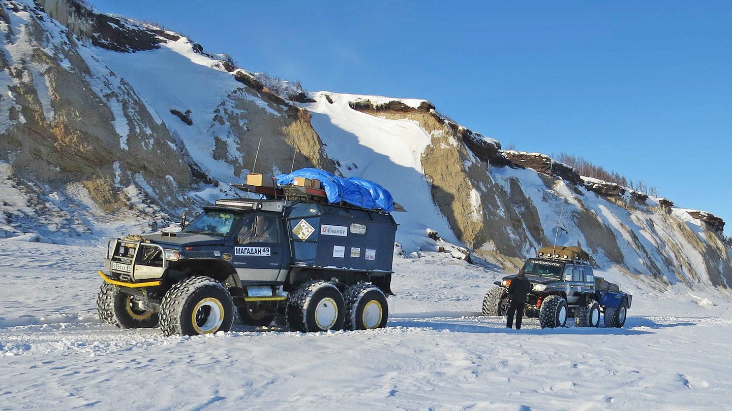 Russian Off-Roaders Crossed 2,000 Miles of Siberia to Reach One Of The Most Isolated Cities On Earth