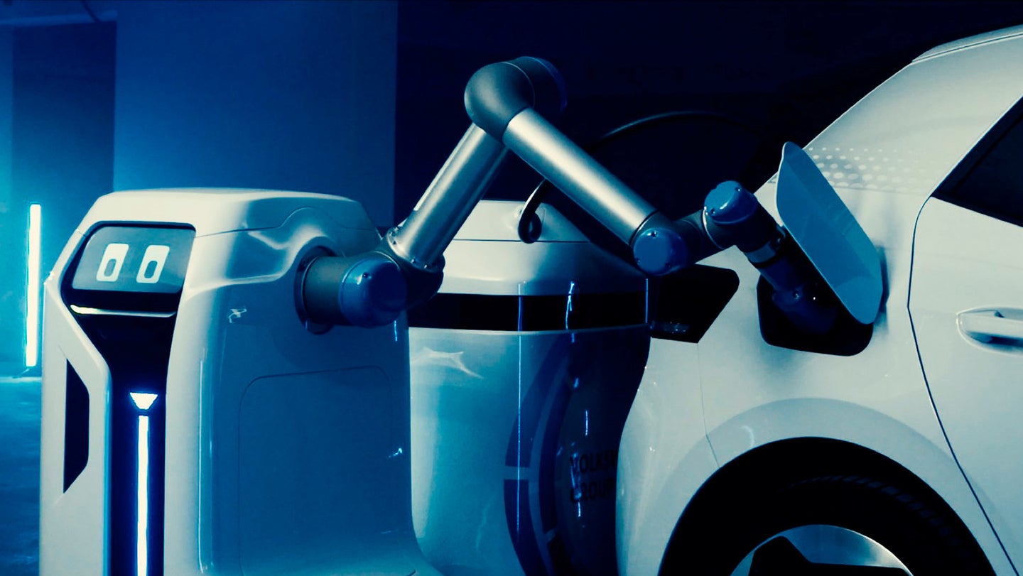 Volkswagen Made a Cute EV Charging Droid That Comes to Your Car