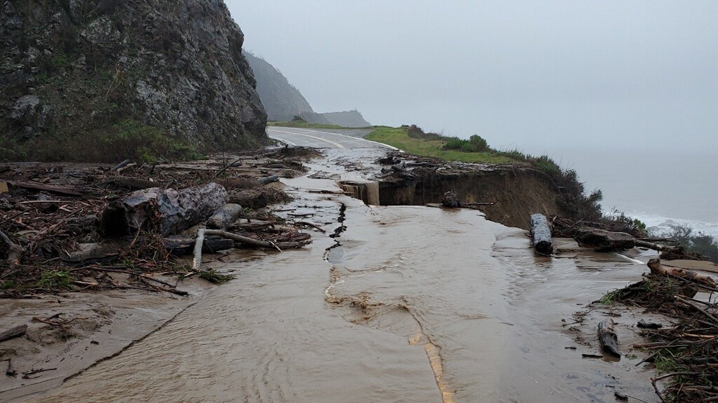 Chunk of California Highway 1 Crumbles Into the Pacific After Storms Trigger Landslide