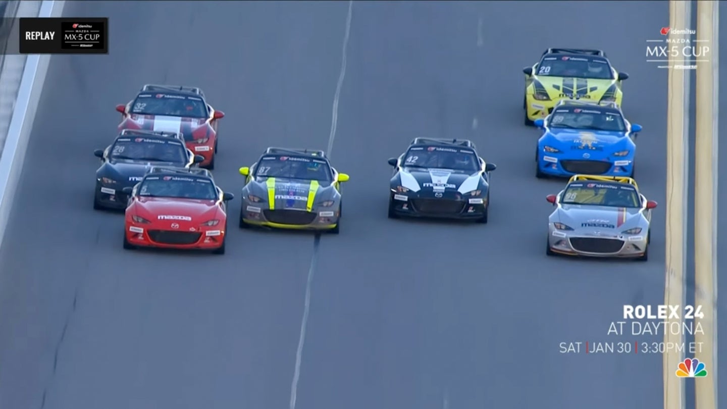 This Wild Eight-Car Mazda MX-5 Cup Finish Is One for the History Books