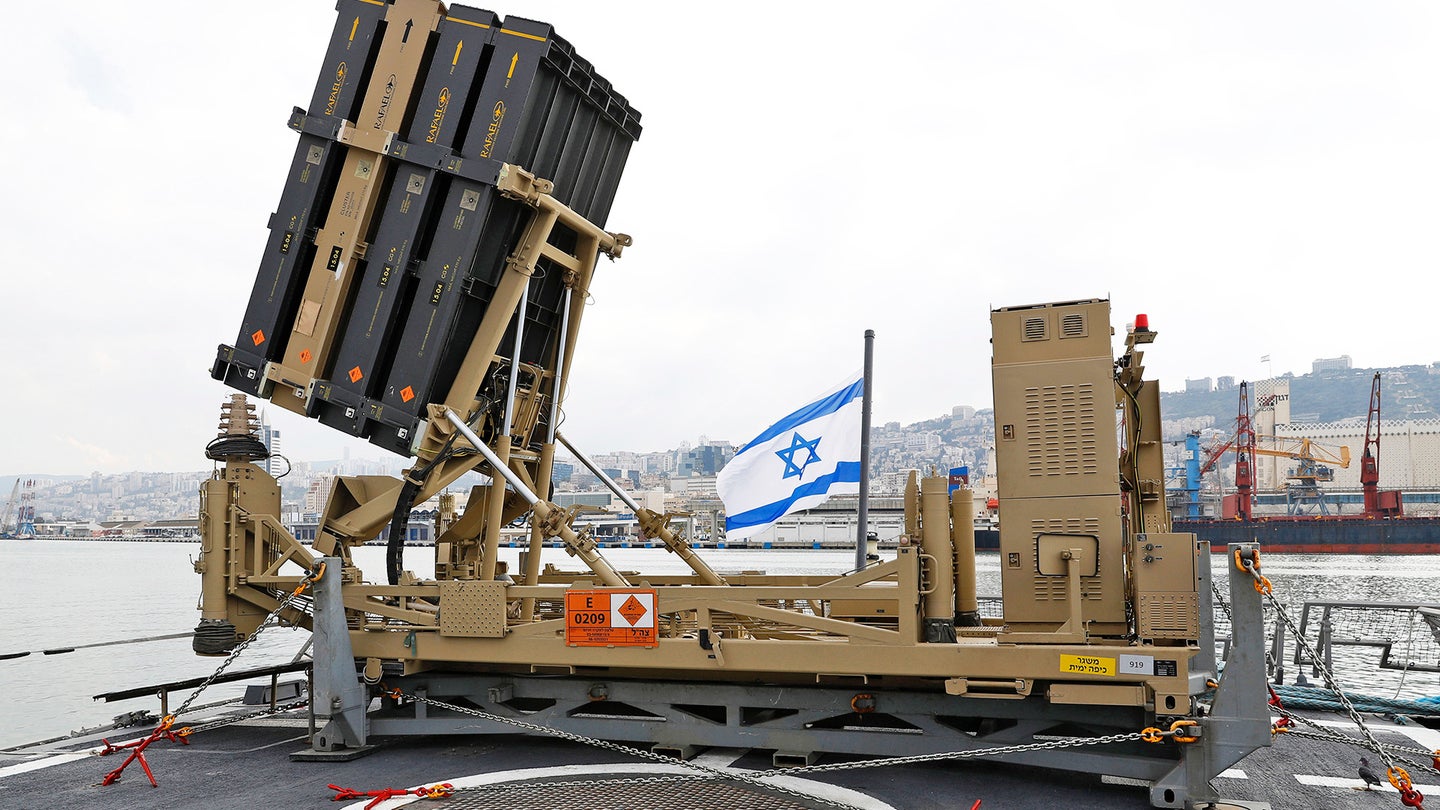 Israeli Corvette Emerges With A Double Load Of Iron Dome Missiles As Potential Threats Grow