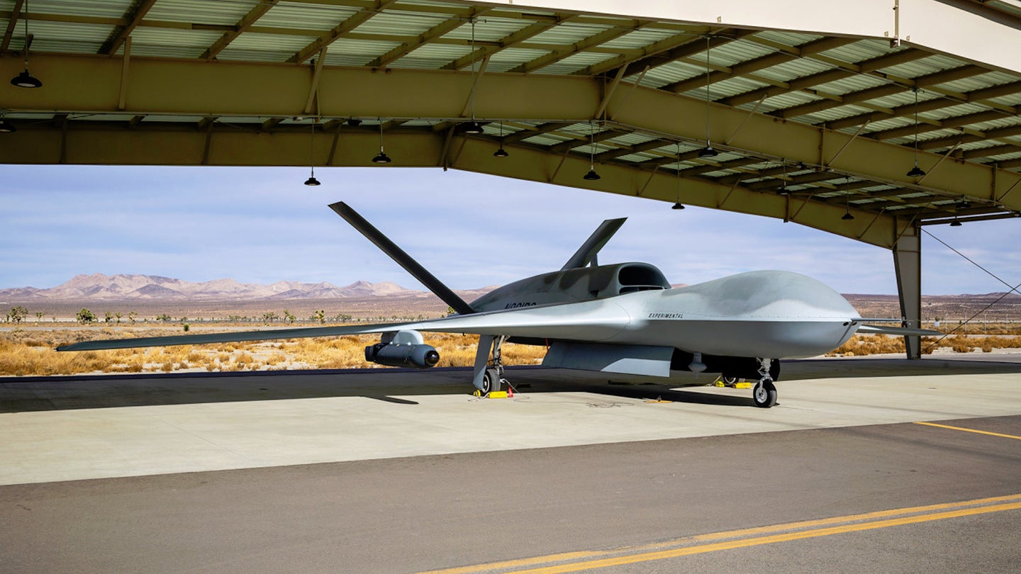 General Atomics&#8217; Stealthy Avenger Drone Flies With Infrared Search And Track Pod