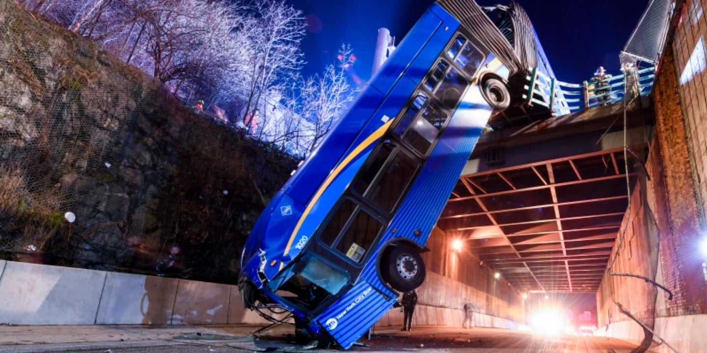 Articulated Bus Dives Headfirst Off NYC Overpass in Nightmare Crash