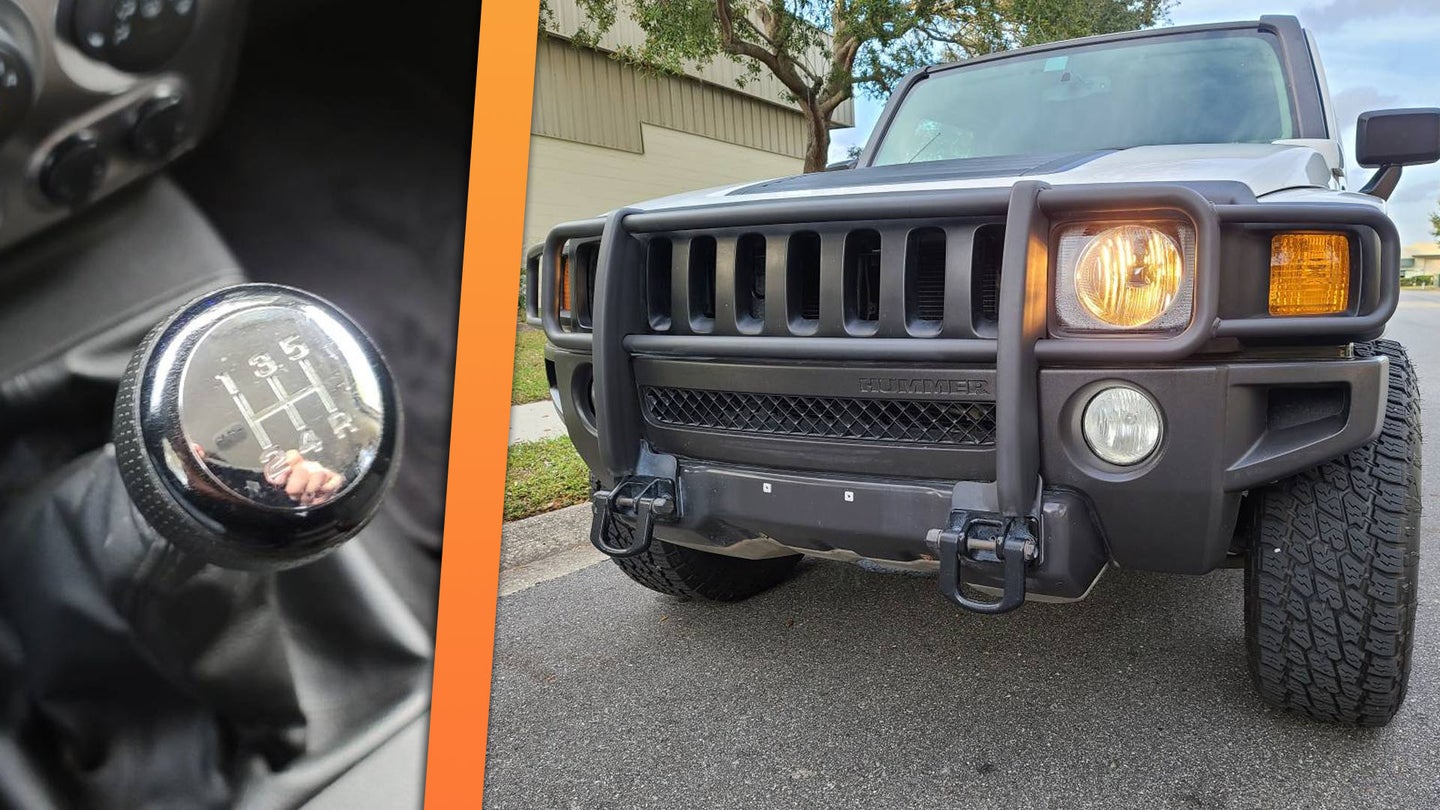 Incredibly Rare Five-Speed Manual Hummer H3T Pickup Will Set You Back $30,000