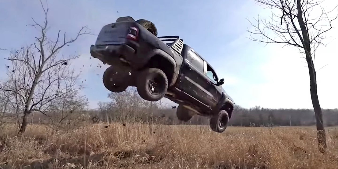 This Ram 1500 TRX Held Up Surprisingly Well After YouTuber’s Massive Jump