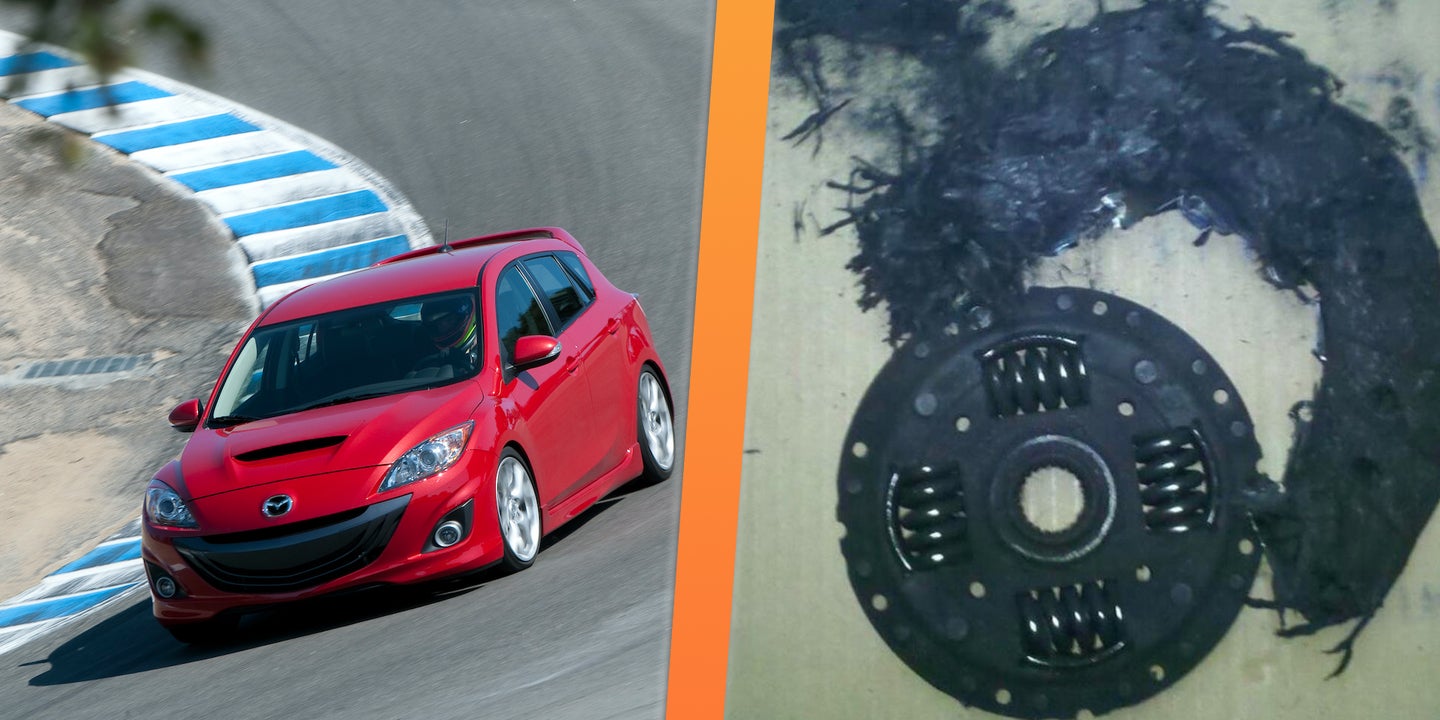 Kid Test Driving a Manual Mazdaspeed3 Absolutely Obliterates the Clutch