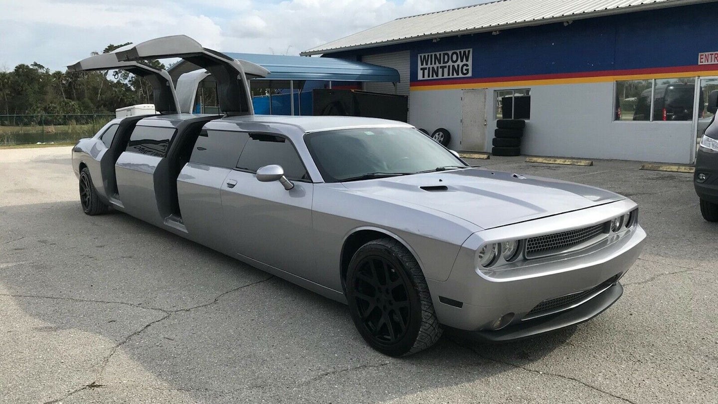 Yes, Someone Really Made a Dodge Challenger Limousine With Quad Gullwing Doors