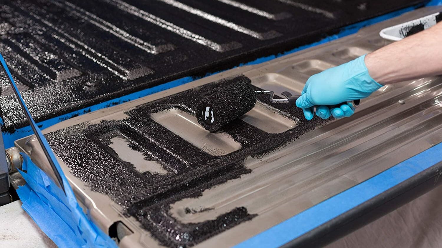 DIY Truck Bed Coating with Paint Roller 