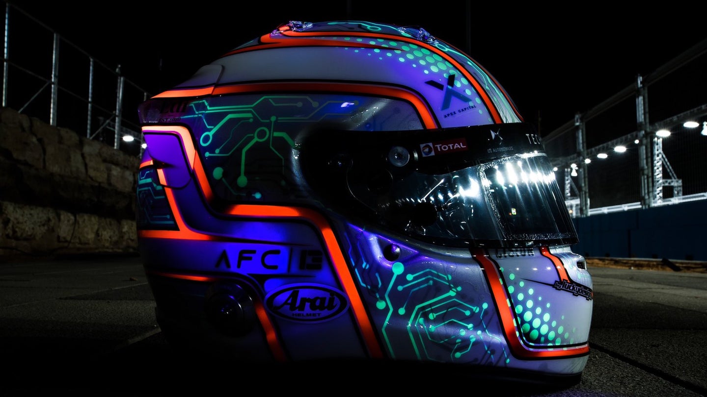 All Night Races Should Have Trippy, Glow-in-the-Dark Helmets Like This
