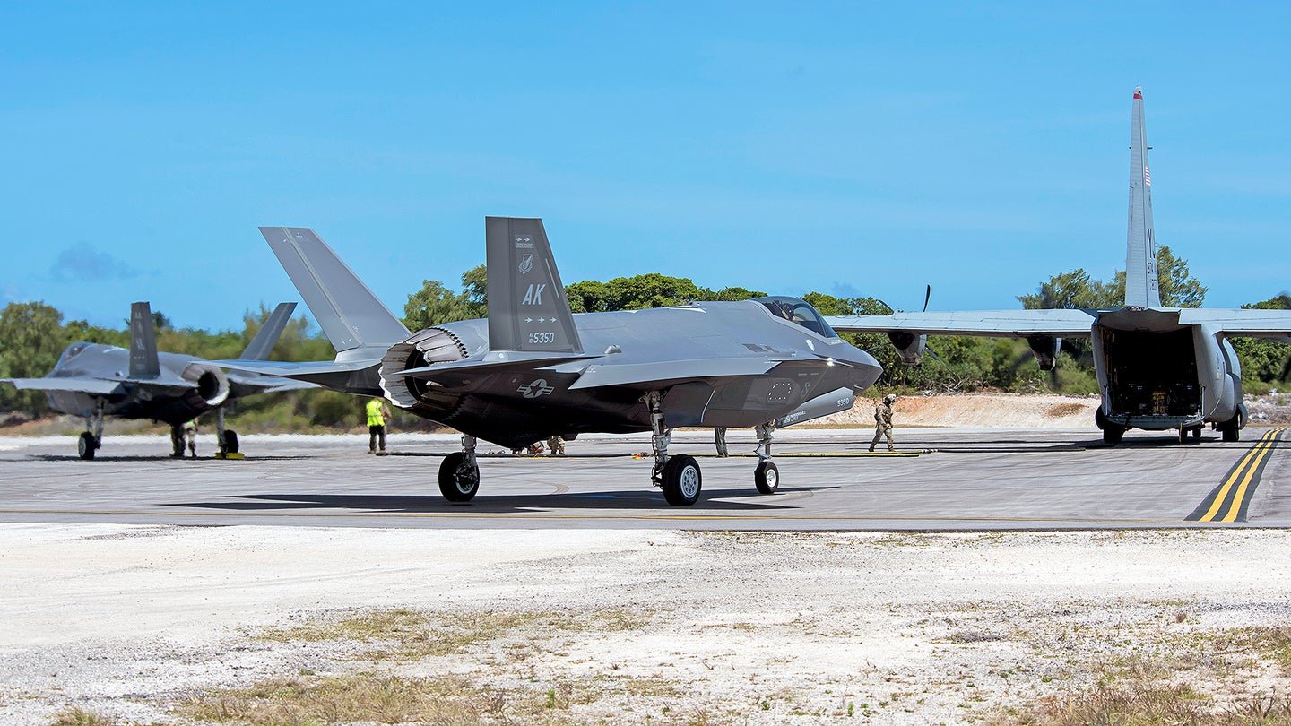 F-35A Lightning II participates in hot-pit refuel at Cope North 21