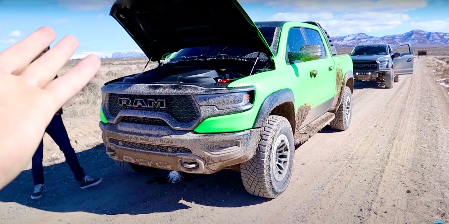 YouTuber Ruins Ram TRX Transmission After Off-Road Oil Line Failure by Refusing to Wait for a Tow