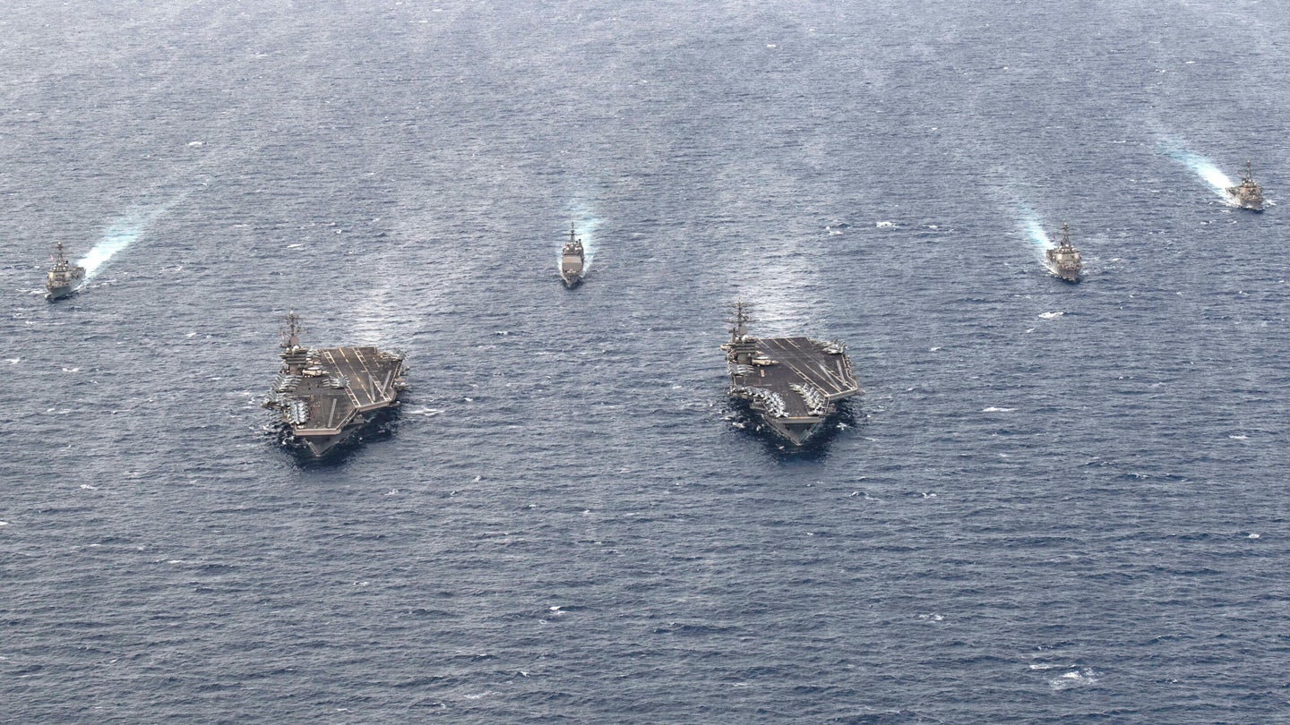 Two U.S. Navy Aircraft Carriers Just Teamed Up In The South China Sea