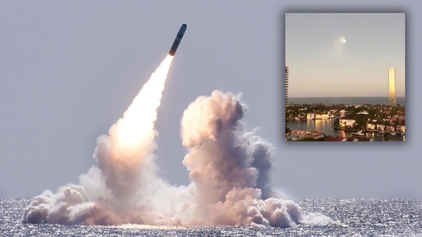 A Trident Submarine-Launched Ballistic Missile Test Has Occurred Over The Atlantic (Updated)