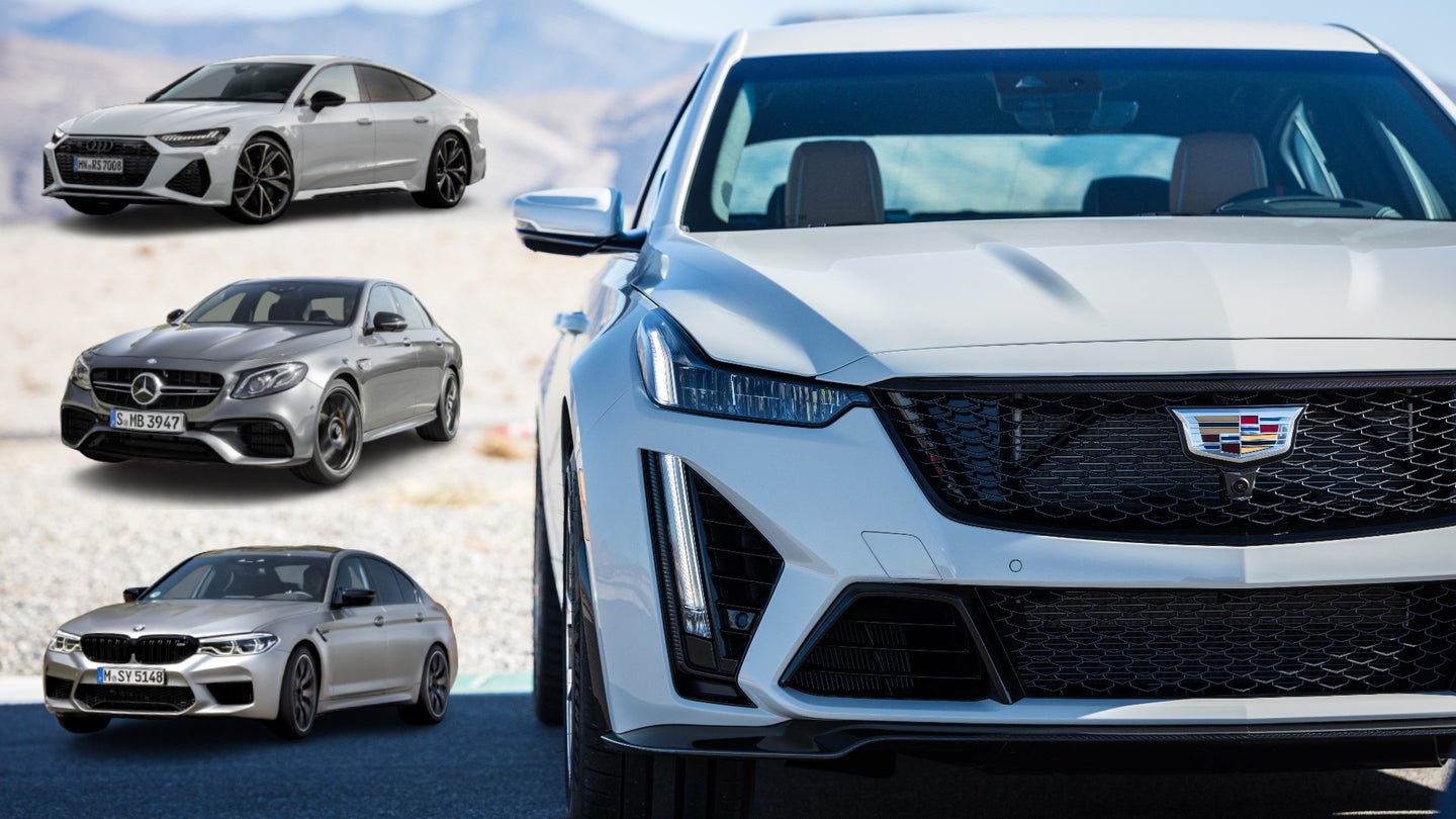 The 2022 Cadillac CT5-V Blackwing Compared to the BMW M5, Mercedes-AMG E63 and Audi RS7