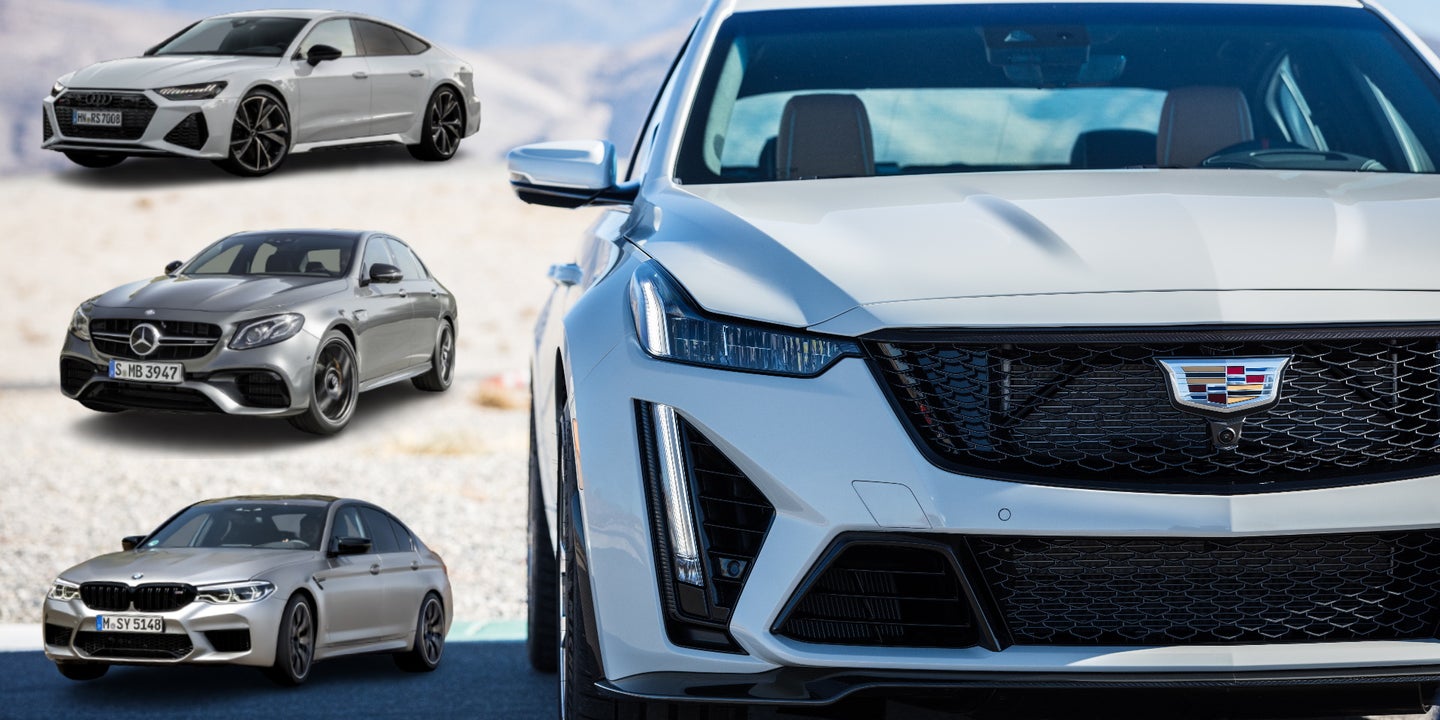 The 2022 Cadillac CT5-V Blackwing Compared to the BMW M5, Mercedes-AMG E63 and Audi RS7