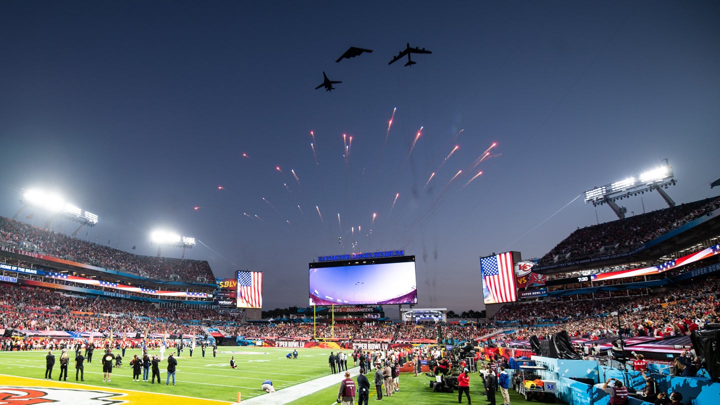 Super Bowl Flyover Offered A Glimpse Of A Future Where Multiple Bomber Types Join Forces In Combat