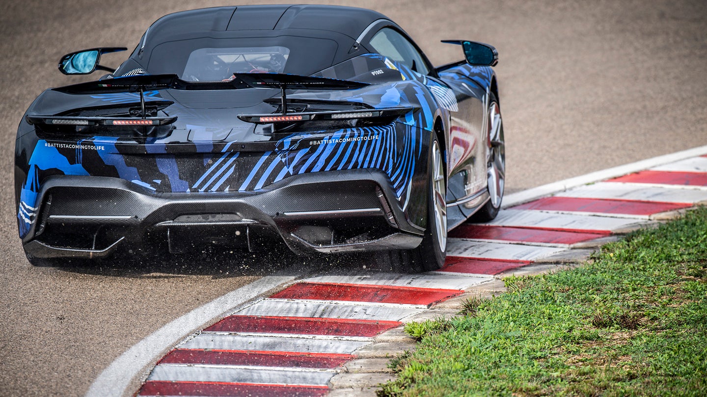 1,900-HP Pininfarina Battista Electric Hypercar Hits the Test Track With a Former F1 Driver