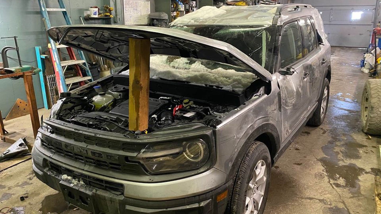 You Can Buy a 2021 Ford Bronco Sport for $13K if You Don&#8217;t Mind It Being a Little Bit Rolled
