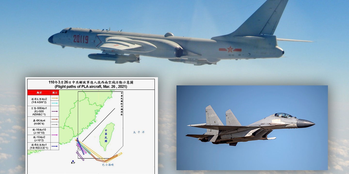 Chinese Aerial Armada With Bombers, Fighters, And More Filled Airspace Near Taiwan