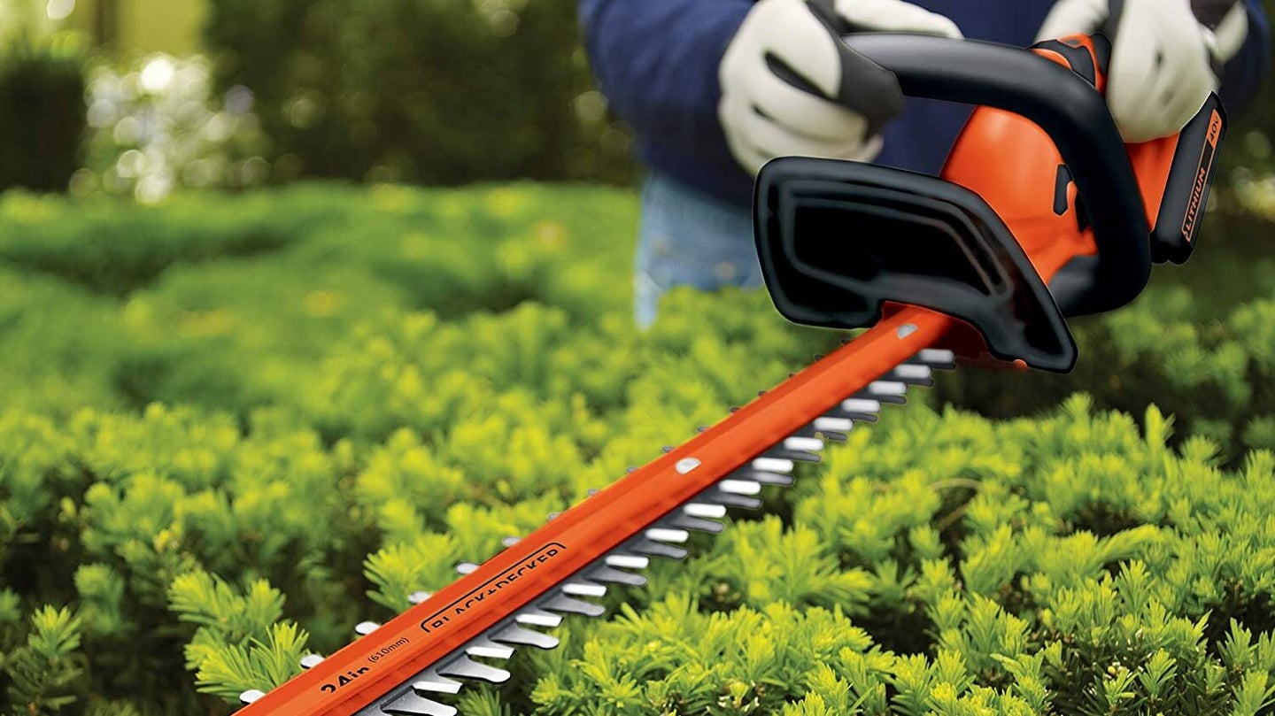 Cordless Hedge Trimmer Close Up