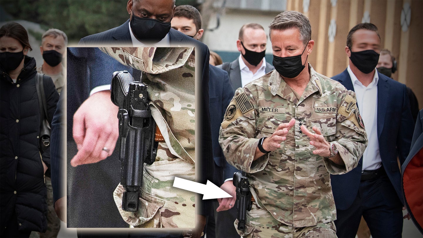 Top U.S. General In Afghanistan Is Carrying A Heavily-Modified Glock With A Compensator Attached