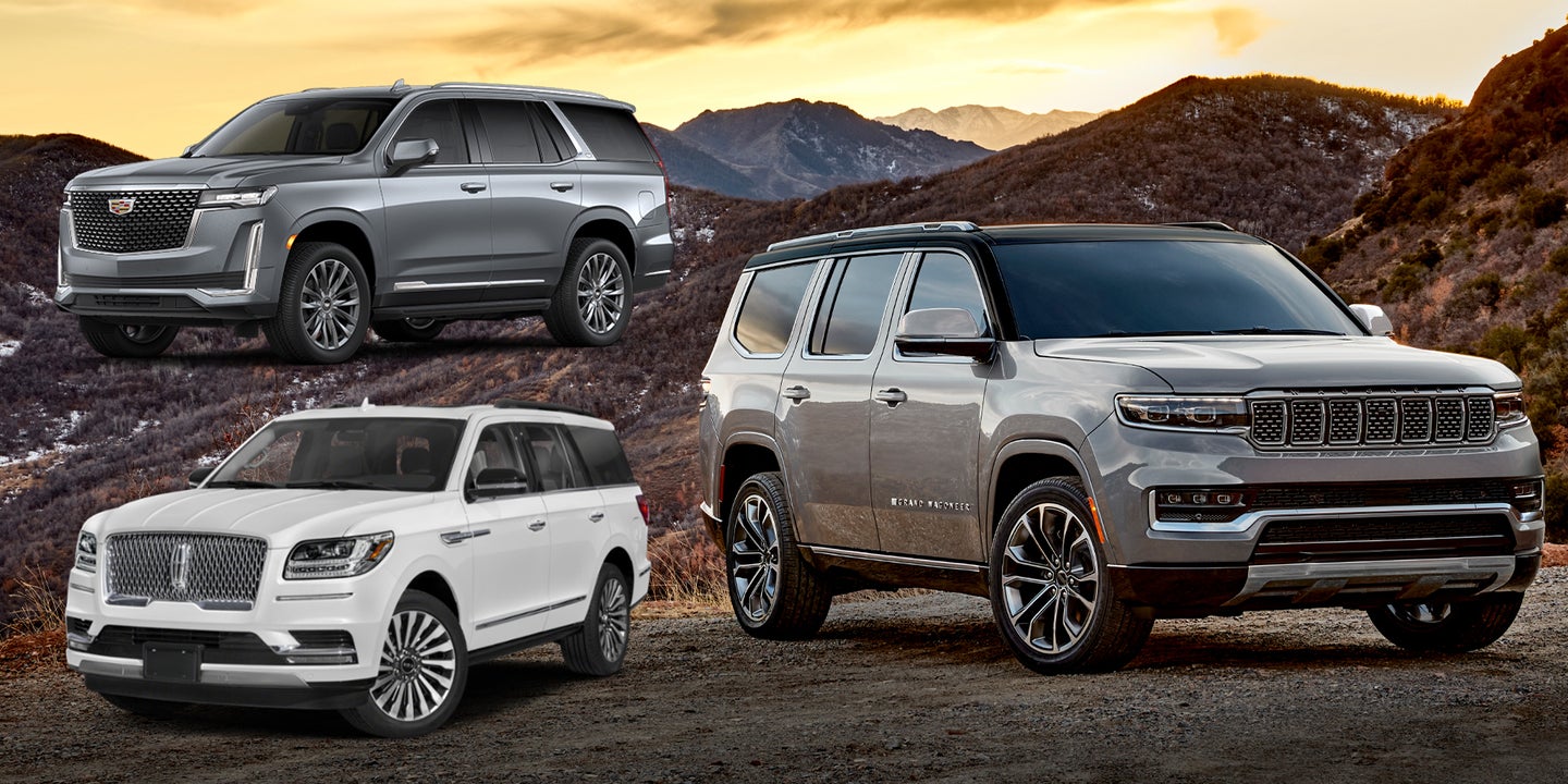 The 2022 Jeep Grand Wagoneer Compared to the 2021 Cadillac Escalade and Lincoln Navigator
