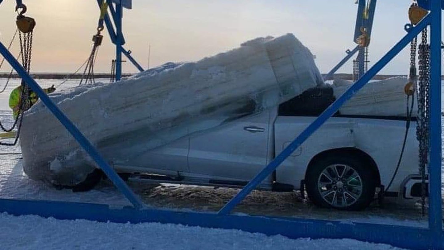Saving This Frozen Chevy Silverado From a Canadian River Took Skill, Money and Weeks of Planning