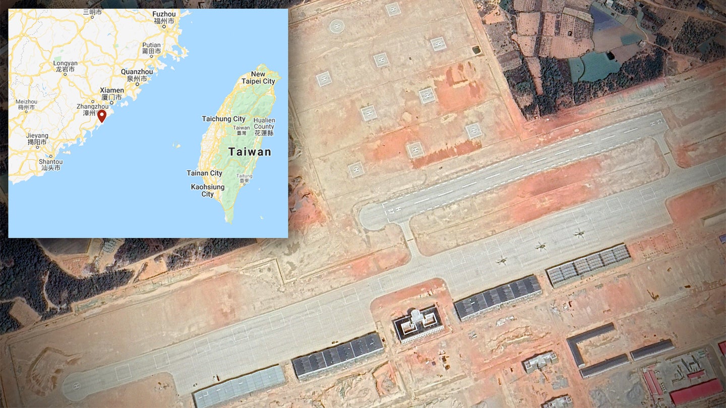 Massive New Chinese Military Heliport Taking Shape Right Across From Taiwan