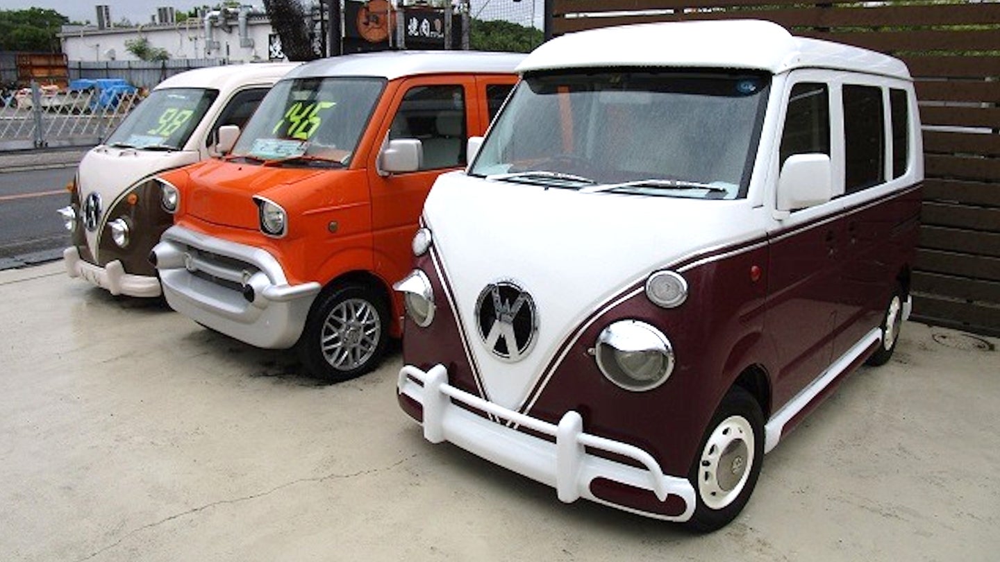 These Retro-Style Vans Are Actually Japanese Kei Cars Underneath