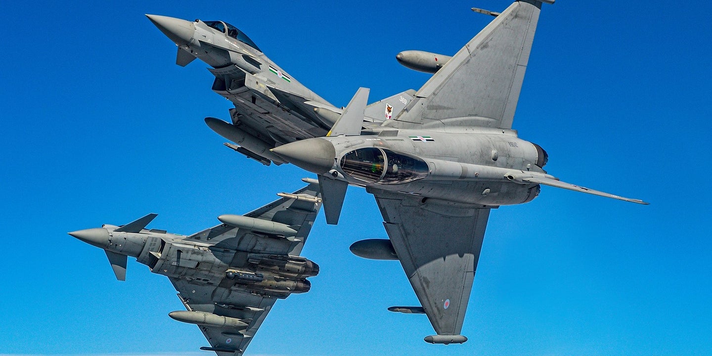 Check Out This Stunning Photo Of The Qatari-British Typhoon Squadron In Action