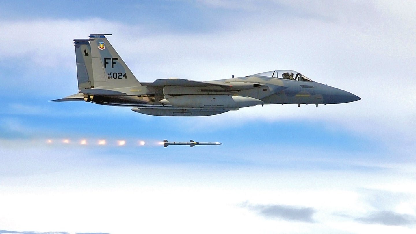 F-15 Eagle Scores &#8220;Longest Known&#8221; Air-To-Air Missile Shot During U.S. Air Force Test