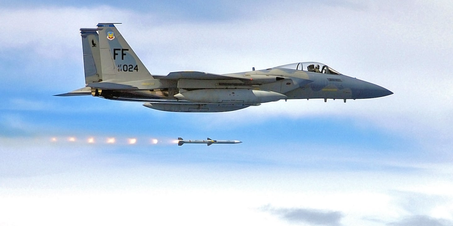 F-15 Eagle Scores &#8220;Longest Known&#8221; Air-To-Air Missile Shot During U.S. Air Force Test