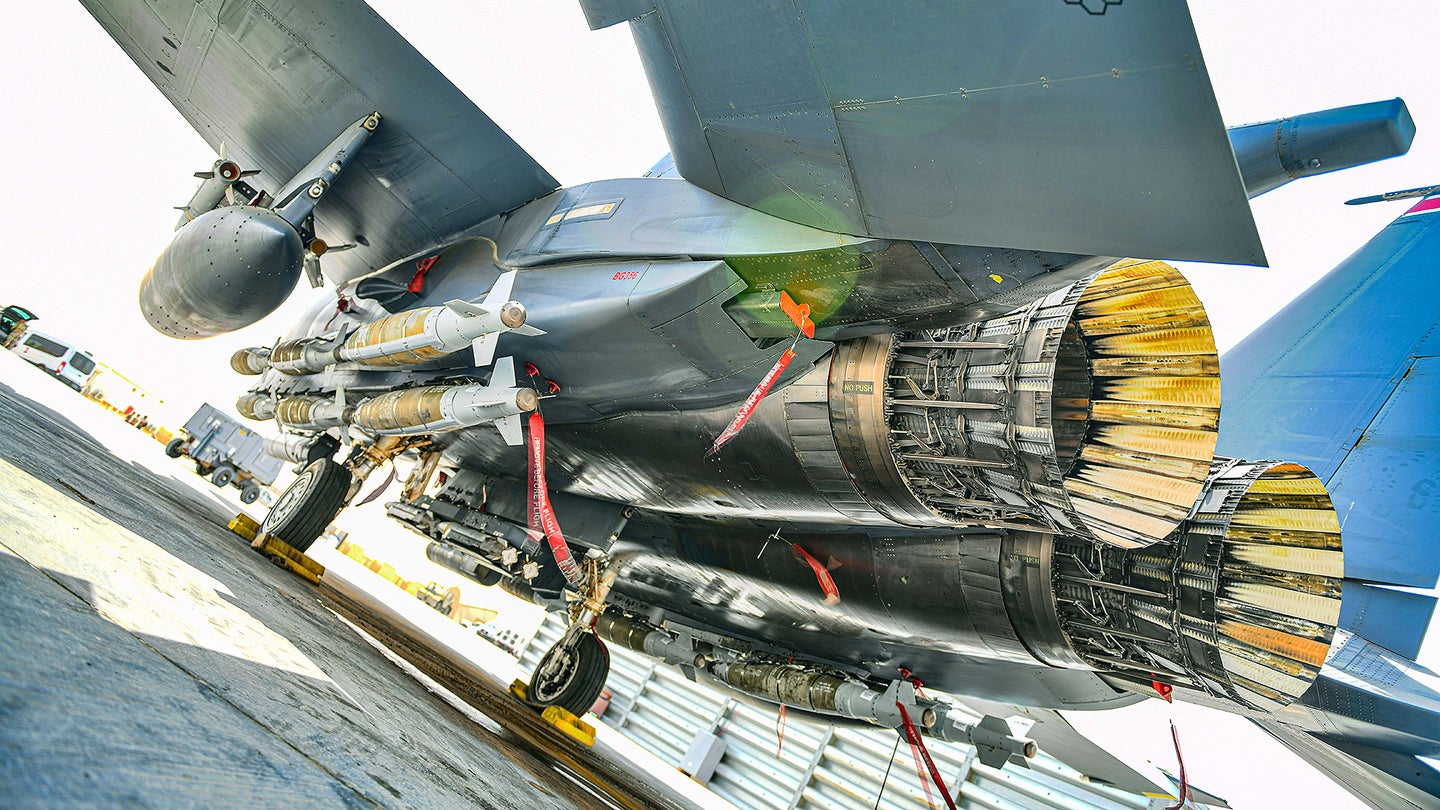 F-15E Strike Eagle Smart-Bomb Transports Are Hauling Munitions Around The Middle East